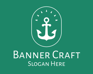 Stylish Marine Anchor logo design