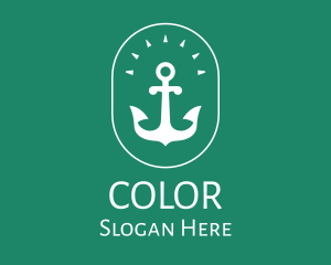Stylish Marine Anchor logo design