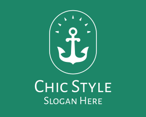 Stylish - Stylish Marine Anchor logo design