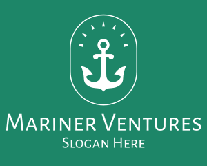 Stylish Marine Anchor logo design