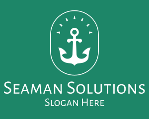Seaman - Stylish Marine Anchor logo design