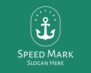 Stylish Marine Anchor logo design