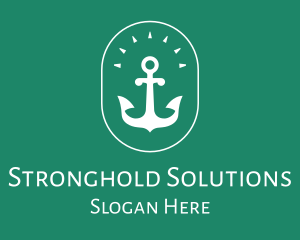 Stylish Marine Anchor logo design