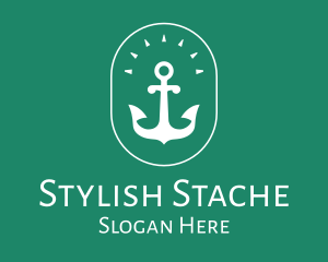 Stylish Marine Anchor logo design