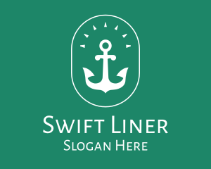 Stylish Marine Anchor logo design