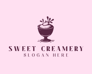 Creamery - Dessert Sundae Creamery logo design