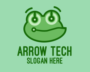 Cute Tech Frog logo design