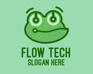 Cute Tech Frog logo design