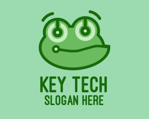 Cute Tech Frog logo design