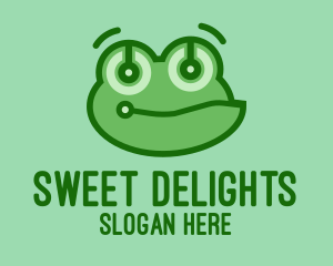 Digital Media - Cute Tech Frog logo design