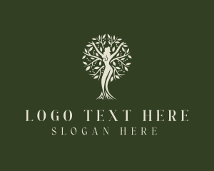 Ecology - Natural Tree Woman logo design