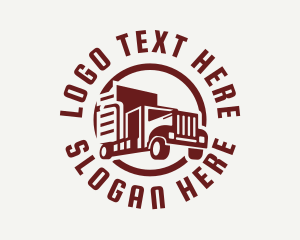Red - Delivery Truck Shipping logo design