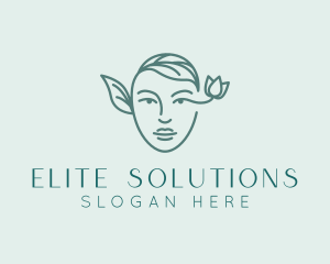 Plastic Surgery - Leaves Flower Woman Face logo design