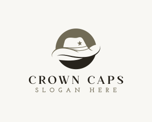 Headgear - Western Cowboy Hat logo design