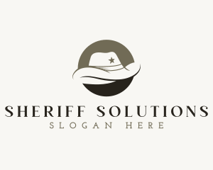 Sheriff - Western Cowboy Hat logo design