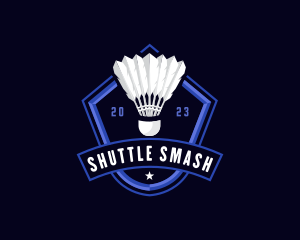 Shuttlecock Badminton Tournament logo design