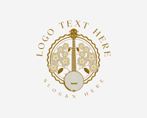 Traditional - Banjo Music Instrument logo design