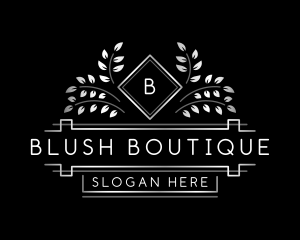 Minimalist Boutique Leaves  logo design