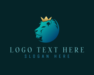 King - Elegant Crown Lion logo design