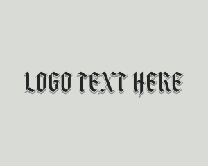 Men - Gothic Tattoo Business logo design