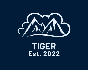 Hills - Mountain Cloud Hiking logo design