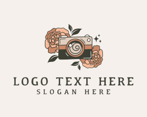 Pictorial - Floral Camera Photography logo design