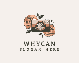 Floral Camera Photography Logo