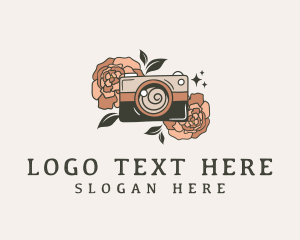 Studio - Floral Camera Photography logo design