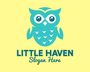 Baby Green Owl logo design