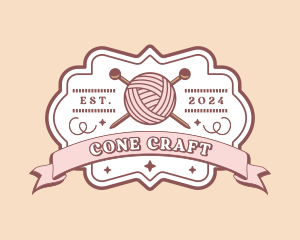 Crochet Knitting Yarn logo design