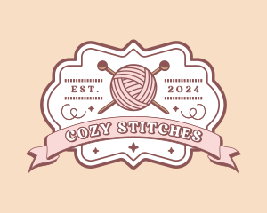 Crochet Knitting Yarn logo design