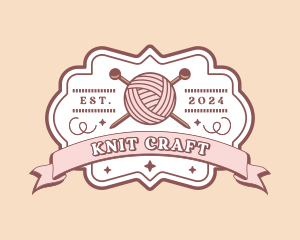 Crochet Knitting Yarn logo design