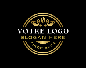 Latte - Luxury Coffee Bean logo design