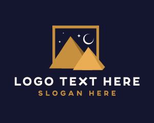 Moai - Pyramid Structure Landmark logo design