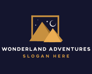 Pyramid Structure Landmark logo design