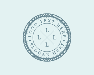 Nautical Marine Badge logo design