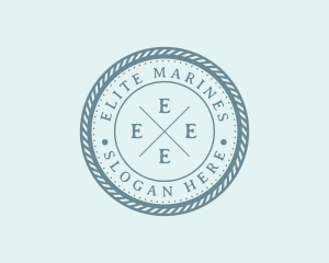 Nautical Marine Badge logo design