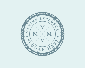 Nautical Marine Badge logo design