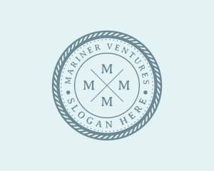 Nautical Marine Badge logo design