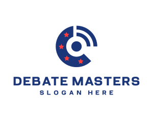 Debate - Star Broadcast Letter C logo design