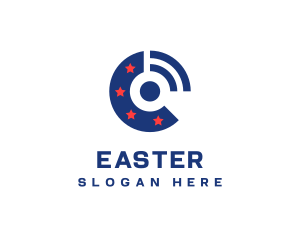 Internet Provider - Star Broadcast Letter C logo design
