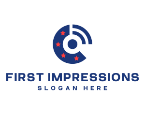 Reception - Star Broadcast Letter C logo design