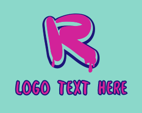 Vivid - Paint Graffiti Letter R logo design