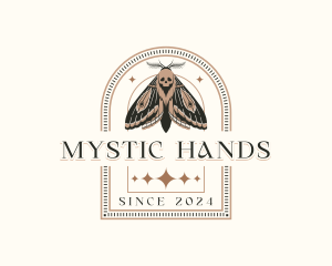 Mystical Moth Insect logo design