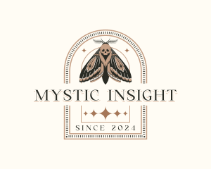 Mystical Moth Insect logo design