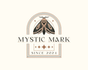 Mystical Moth Insect logo design