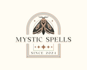 Mystical Moth Insect logo design