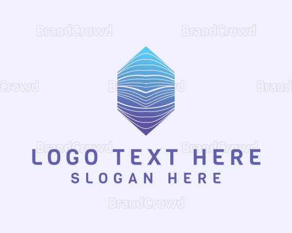 Hexagon Wave Line Business Logo