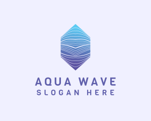 Hexagon Wave Line Business logo design