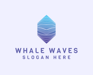 Hexagon Wave Line Business logo design